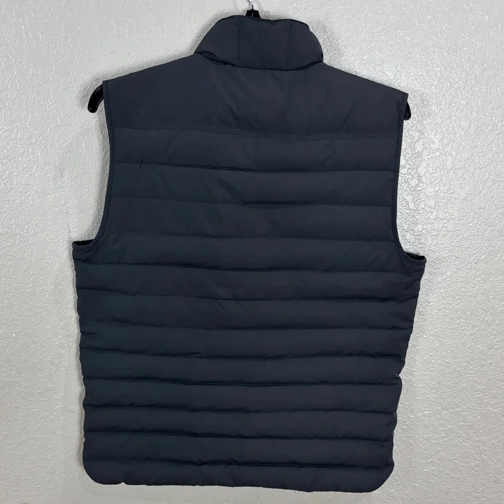 J. Crew Men's Charcoal Quilted Vest,40% feathers,Size M